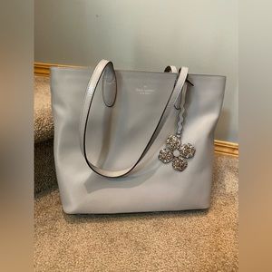 Grey Leather Kate Spade Tote Purse
